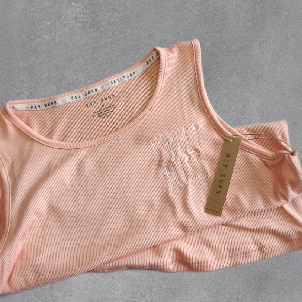 Rae Dunn NWT sleeveless "Sweet Bliss" Tank Size Medium